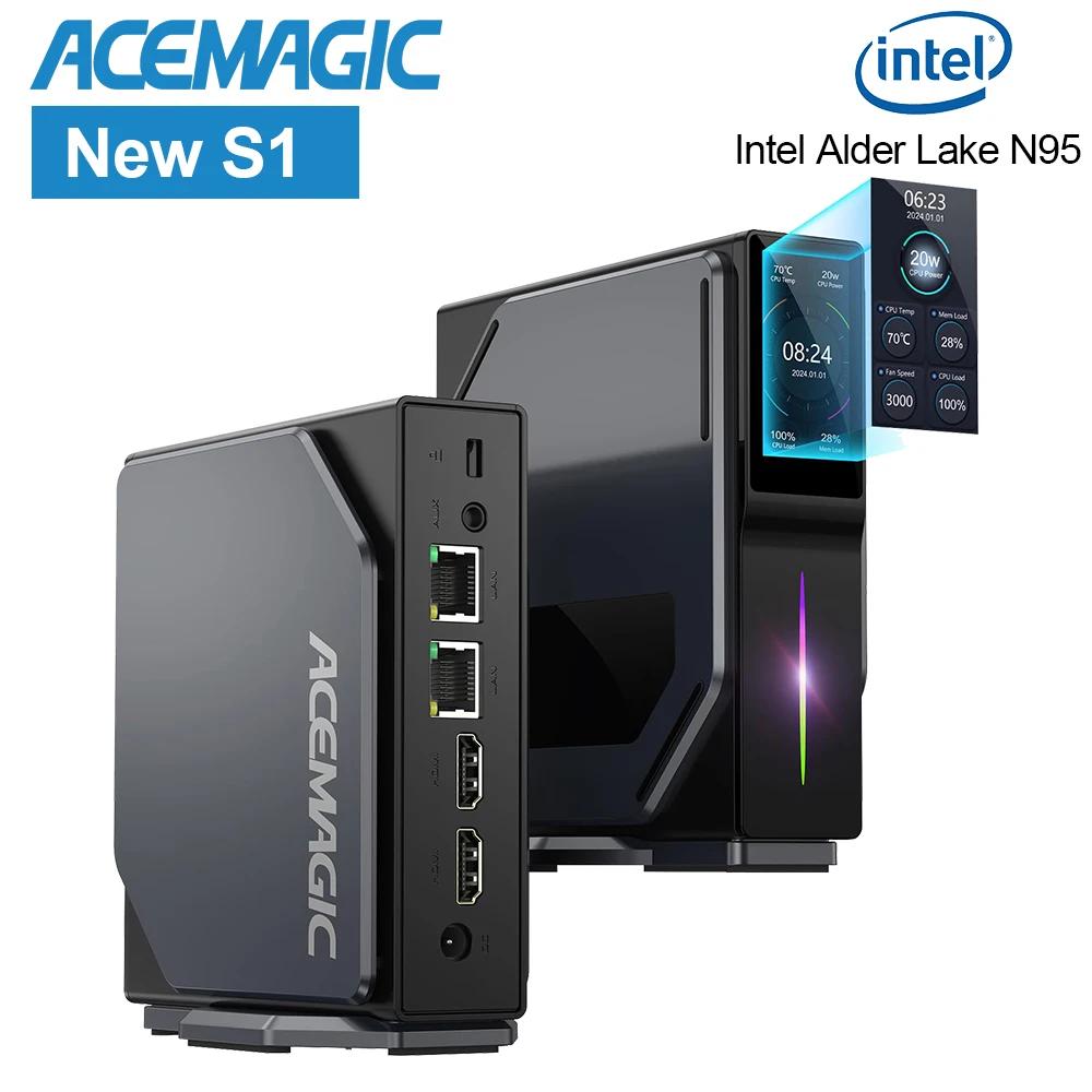ACEMAGIC S1  N95 ̴ PC RAM, 16GB, DDR4, 512G,  11, BT4.2,  5, ʼ  LAN,  HDMI ũž ̴ ǻ